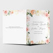 White, Blush & Rose Gold Floral Wedding Order of Service Booklet additional 2