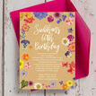Pressed Flowers 60th Birthday Party Invitation additional 1