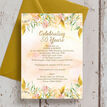Gold Floral 50th / Gold Wedding Anniversary Invitation additional 2