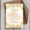 Gold Floral 50th / Gold Wedding Anniversary Invitation additional 1