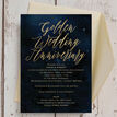 Starry Night 50th / Gold Wedding Anniversary Invitation additional 1