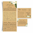 'Our Love Story' Cream Flowers Wedding Invitation additional 3