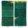 'Our Love Story' Emerald & Gold Wedding Invitation additional 1