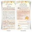 'Our Love Story' Gold Floral Wedding Invitation additional 1