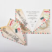 Italian Airmail Paper Airplane Wedding Save The Date additional 1