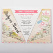 Pastel Paper Airplane Baby Shower Invitation additional 4