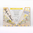 Grey & Yellow Paper Airplane Baby Shower Invitation additional 4