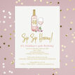 Sip Sip Hooray' Rose & Gold Wine Themed 18th Birthday Invitation additional 2