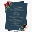 Navy, Burgundy & Blush Floral Wedding Invitation additional 2