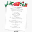 Tropical Red Anthurium Flowers Wedding Invitation additional 2