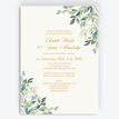Gold & Greenery Geometric Wedding Invitation additional 1