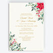 Poinsettia Flowers Winter Wedding Invitation additional 1
