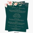 Forest Green, Blush Pink & Rose Gold Floral Wedding Invitation additional 2