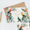 Pack of 10 Tropical Birds Thank You Note Cards additional 1