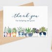 Pack of 10 Plants 'Thank you for helping me grow' Teacher Note Cards additional 2