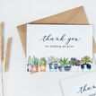Pack of 10 Plants 'Thank you for helping me grow' Teacher Note Cards additional 1