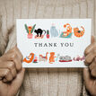 Pack of 10 Illustrated Cat Themed Thank You Note Cards additional 3