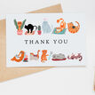 Pack of 10 Illustrated Cat Themed Thank You Note Cards additional 2