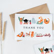 Pack of 10 Illustrated Cat Themed Thank You Note Cards additional 1