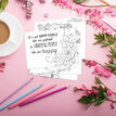 Pack of 10 Gratitude Themed Thank You Note Cards to Colour In additional 1