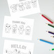 Pack of 10 Kids Colouring Thank You Note Cards additional 1