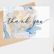 Pack of 10 Marble Pastel Blue & Gold Thank You Note Cards additional 2