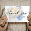 Pack of 10 Marble Pastel Blue & Gold Thank You Note Cards additional 3