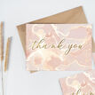 Pack of 10 Marble Blush Pink & Rose Gold Thank You Note Cards additional 1