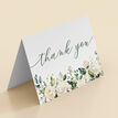 White & Green Floral Folded Thank You Cards additional 1