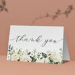 White & Green Floral Folded Thank You Cards additional 2