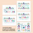 Mixed Pack of Rainbow Slogan Note Cards additional 1