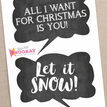 Christmas Holiday Chalkboard Speech Bubble Slogans - Printable Photo Booth Props additional 3