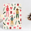 Pack of 10 Female Nutcracker Cute Festive Pattern Christmas Cards additional 1