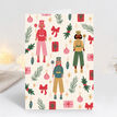 Pack of 10 Female Nutcracker Cute Festive Pattern Christmas Cards additional 2