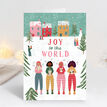 Pack of 10 'Joy to the world' Christmas Carol Singers Cards additional 1