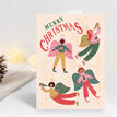 Pack of 10 Merry Christmas Colourful Angels Cards additional 1