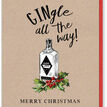 Pack of 10 Gin Themed 'GINgle All the Way' Christmas Cards with Envelopes additional 3