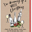 Pack of 10 White Wine Themed Christmas Cards with Envelopes additional 3