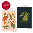 Pack of 10 Illustrated Dinosaur Christmas Cards with Envelopes additional 1