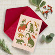 Pack of 10 Illustrated Dinosaur Christmas Cards with Envelopes additional 8