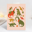 Pack of 10 Illustrated Dinosaur Christmas Cards with Envelopes additional 9