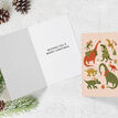 Pack of 10 Illustrated Dinosaur Christmas Cards with Envelopes additional 4