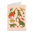 Pack of 10 Illustrated Dinosaur Christmas Cards with Envelopes additional 3