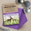 Personalised 'Woodland Deer' Christmas Party Invitations additional 1