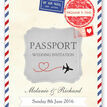 Vintage Airmail Passport Wedding Invitation additional 6