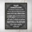 Chalkboard Wedding or Party Dance Floor Rules Poster additional 1