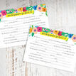 Floral Fiesta Wedding Wishes & Words of Wisdom Cards additional 1
