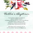 Watercolour Floral Christening / Baptism Invitation additional 5
