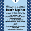 Navy Blue Stars Personalised Christening / Baptism Invitation additional 3