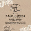 Rustic Kraft & Vintage Lace Baby Shower Invitation additional 4